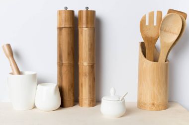 wooden kitchen utensils clipart