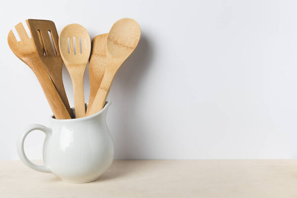 wooden kitchen utensils