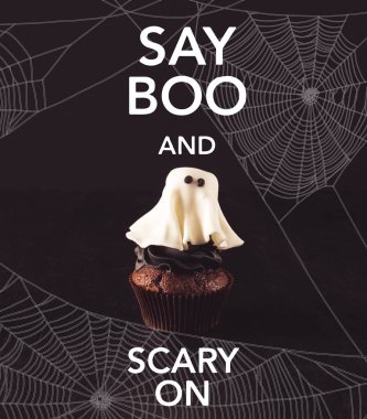 Cadılar Bayramı hayalet cupcake
