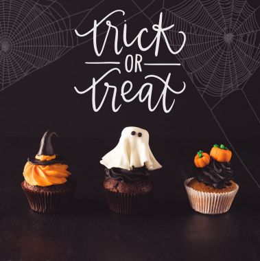 lezzetli Cadılar Bayramı cupcakes