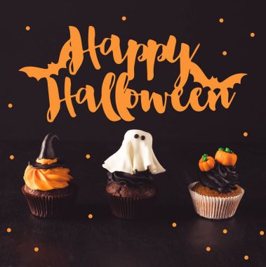 lezzetli Cadılar Bayramı cupcakes