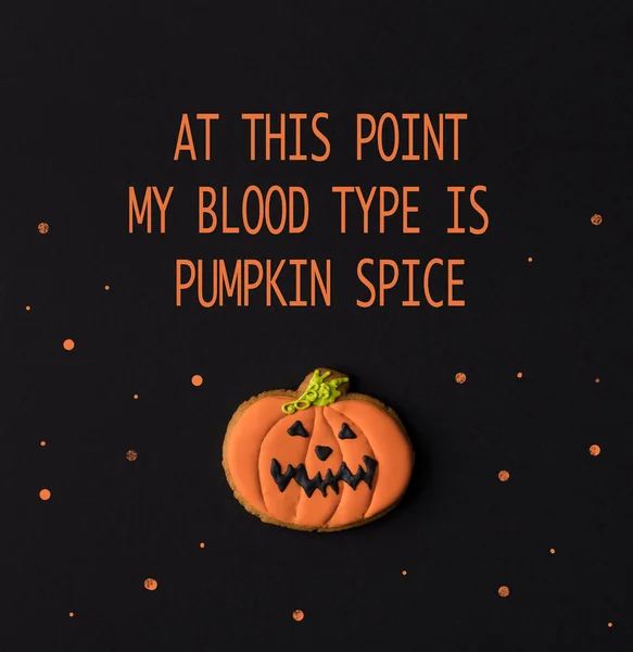 Halloween pumpkin cookie — Stock Photo, Image