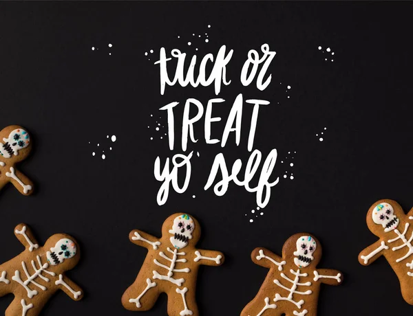 Halloween skelet cookies — Stockfoto
