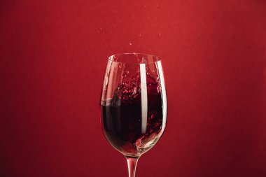 red wine in glass clipart