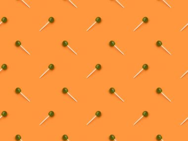 Yeşil Cadılar Bayramı lolipop