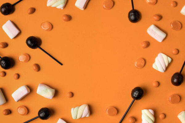 halloween candies and marshmallows