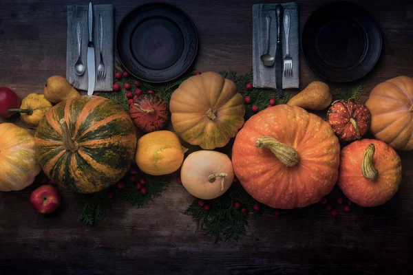 Autumnal vegetables on table — Free Stock Photo