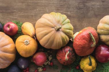 autumnal vegetables and fruits  clipart