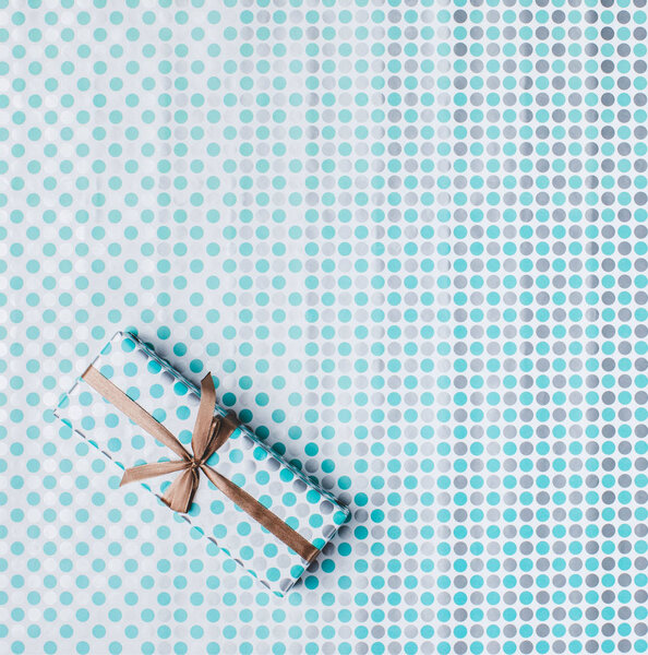 christmas gift on wrapping paper