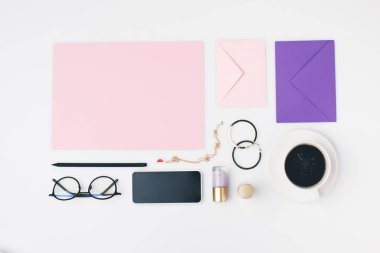 female workplace supplies composition
