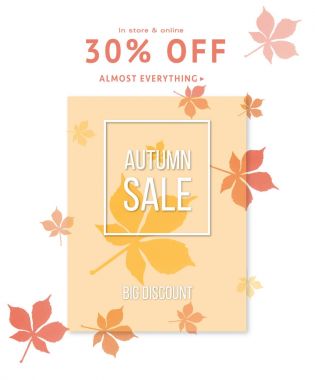 autumn sale concept clipart