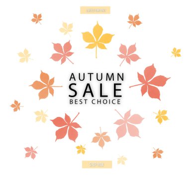 autumn sale concept clipart