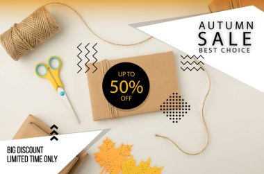 autumn sale concept clipart