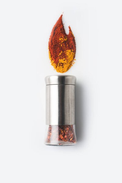 pepper grinder with paprika and curry
