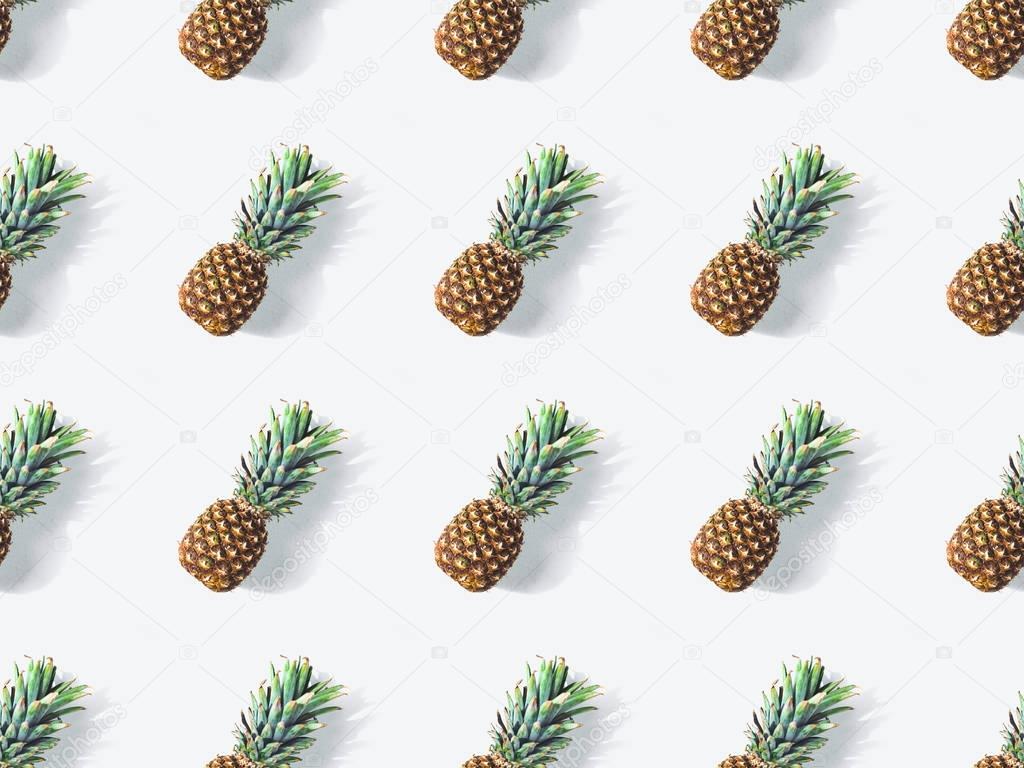 pattern with fresh pineapples 