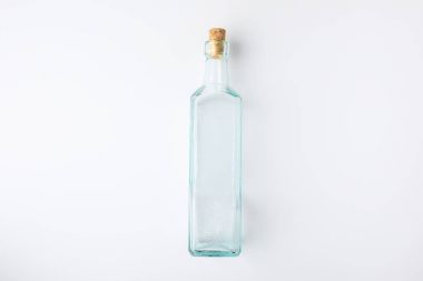 transparent glass bottle with plug clipart
