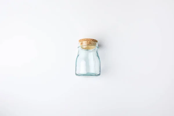 Transparent glass bottle with bung — Stock Photo, Image