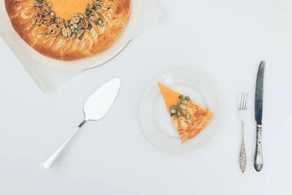 Slice of pumkin pie — Stock Photo, Image