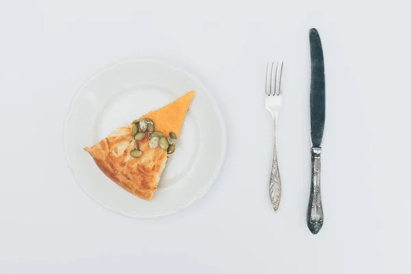 Slice of pumkin pie — Stock Photo, Image