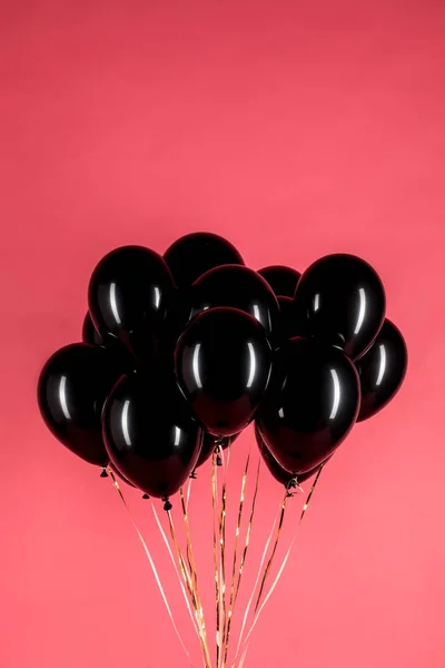 Smečka černých balónků — Stock fotografie