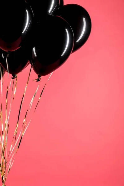 Black shiny balloons — Stock Photo, Image