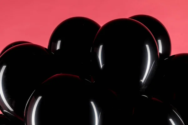 Black shiny balloons — Stock Photo, Image