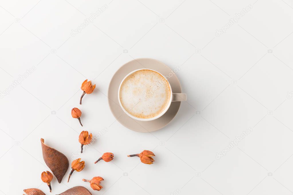 coffee cup with flowers