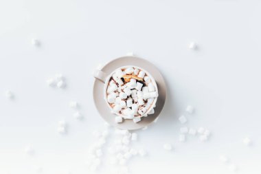 hot chocolate with marshmallows clipart