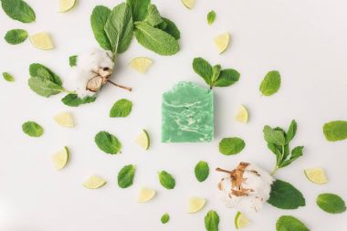 handcrafted green soap clipart