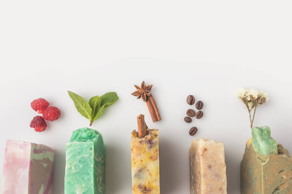 homemade soap with different ingredient