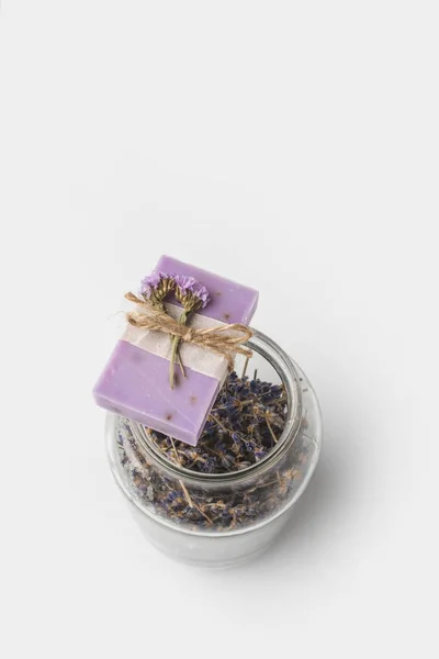 Handcrafted lavender soap — Stock Photo, Image