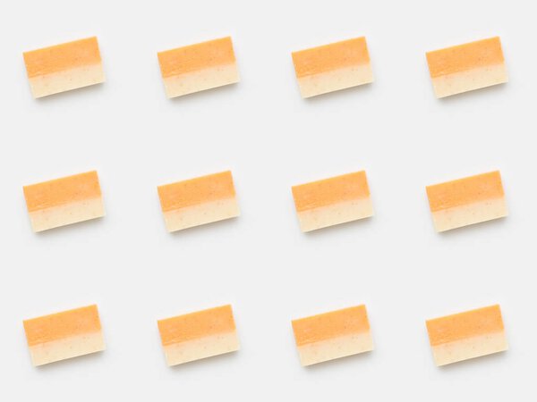 оранжевый мыльный узор ручной работы
