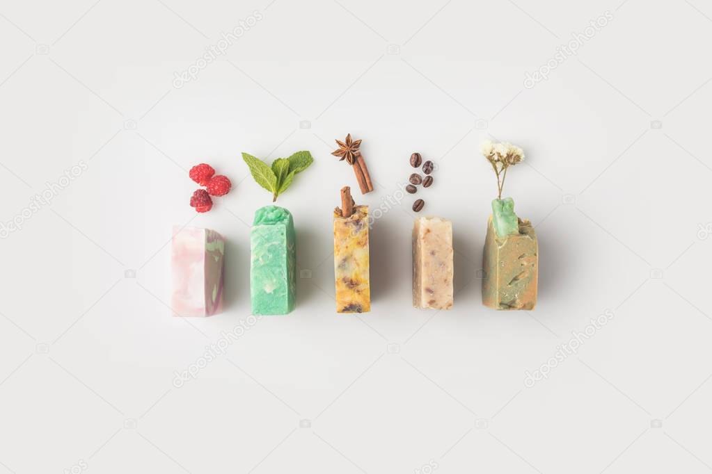soap with different ingredients