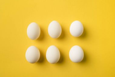 six Chicken eggs clipart