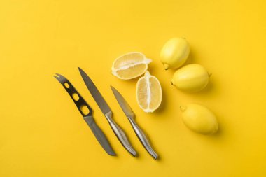 lemons and knifes clipart