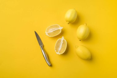 Knife and lemons clipart