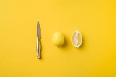 Knife and lemons clipart
