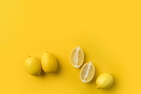 cut and unprocessed lemons