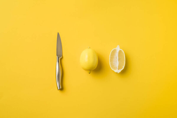 Knife and lemons