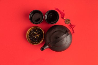 oryantal dekorasyon ve çay seti