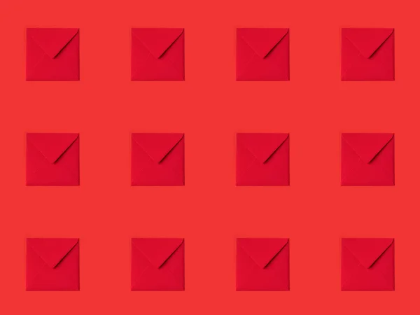Rode enveloppen patroon — Stockfoto
