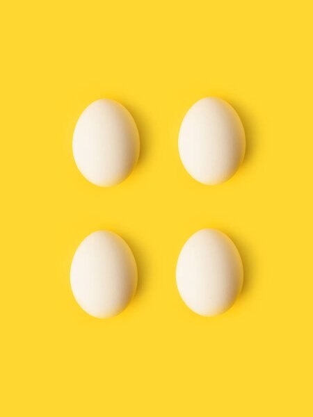 Four chicken eggs