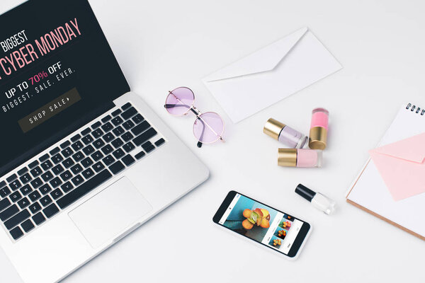 smartphone with photo edition screen