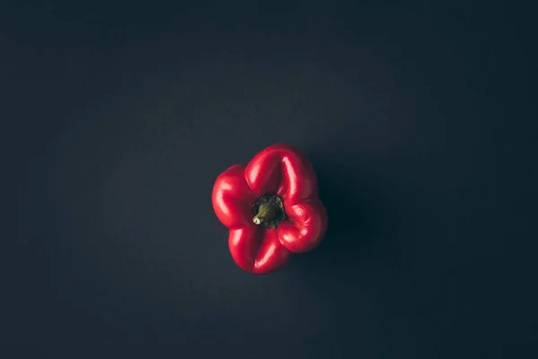 Top View Red Bell Pepper Gray Table — Stock Photo, Image