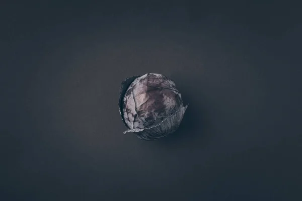Top View Red Cabbage Gray Surface — Stock Photo, Image