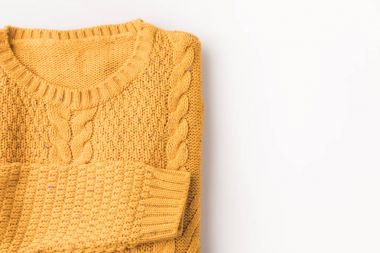 knitted yellow sweater clipart