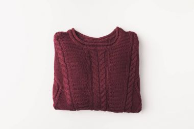 knitted burgundy sweater clipart