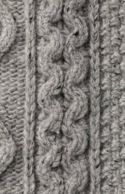 texture of knitted grey sweater clipart