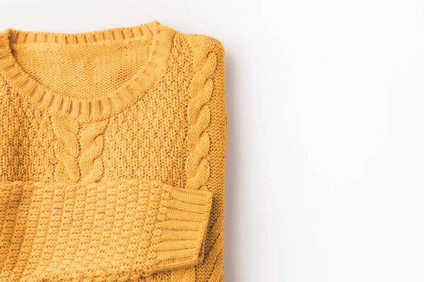 knitted yellow sweater