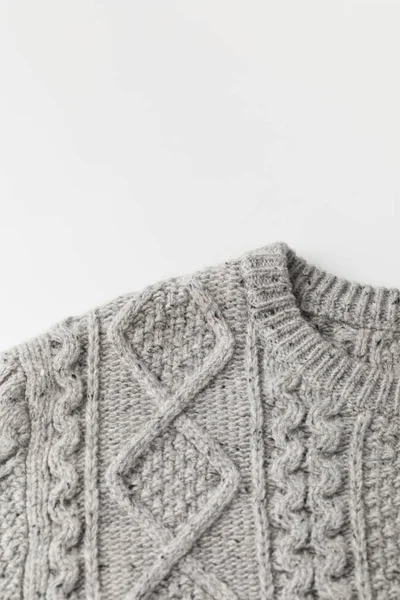 Grey sweater with pattern — Stock Photo, Image